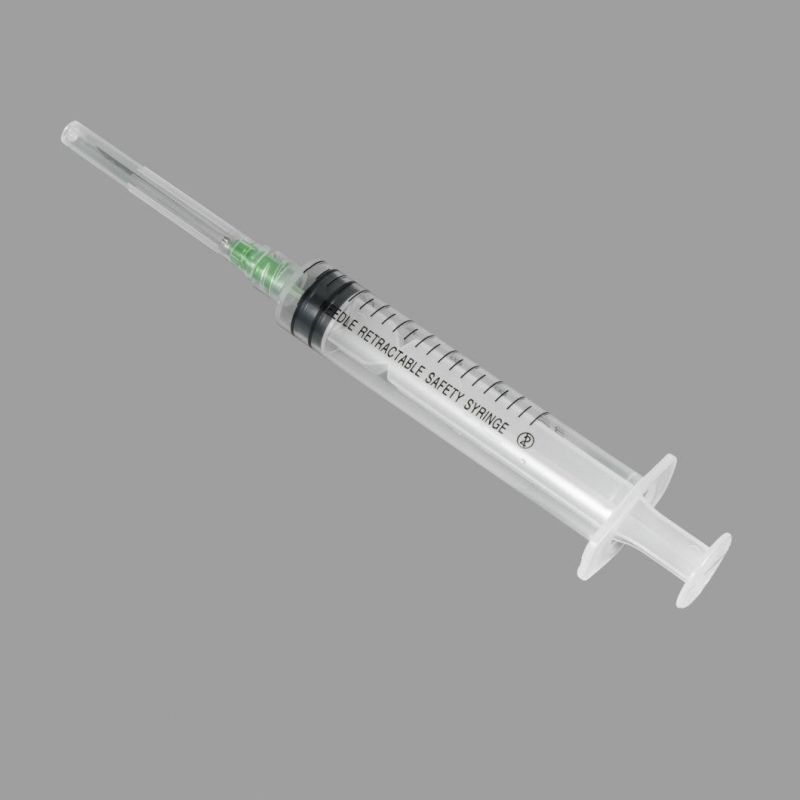 Factory Price Disposable Manual-Retractable Safety Syringe for Hypodermic Injection with CE/FDA Certificate