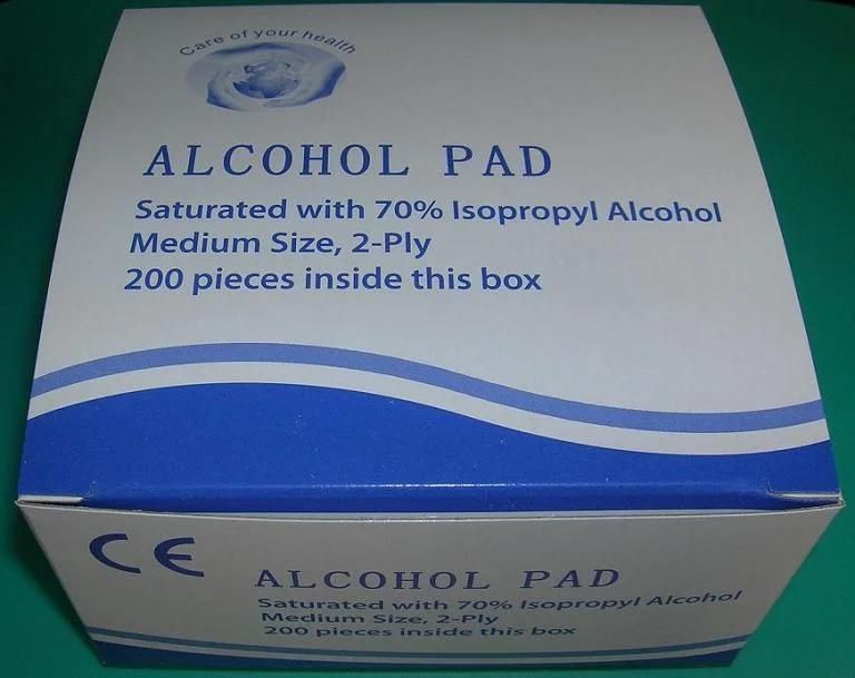 Disposable Disinfection Use Sterile Medical 70% Isopropyl Non-Woven Alcohol Prep Swab Wipes Pad