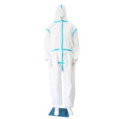 Disposable Non Woven Sterile Laminated Garment Hooded Coverall