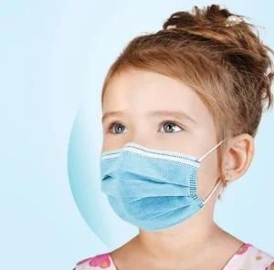 Disposable 17.5*9.5cm Adult Antivirus Anti Dust Protective Civil Kids 3 Ply Face Mask with Elastic Earloops Type