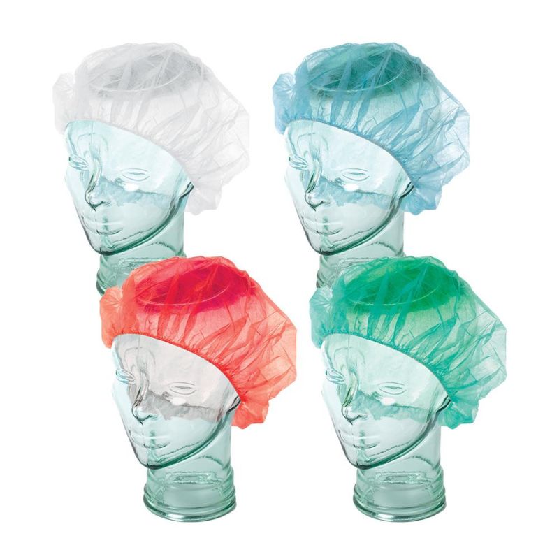 White 12GSM Round Bouffant Surgical Doctor Cap