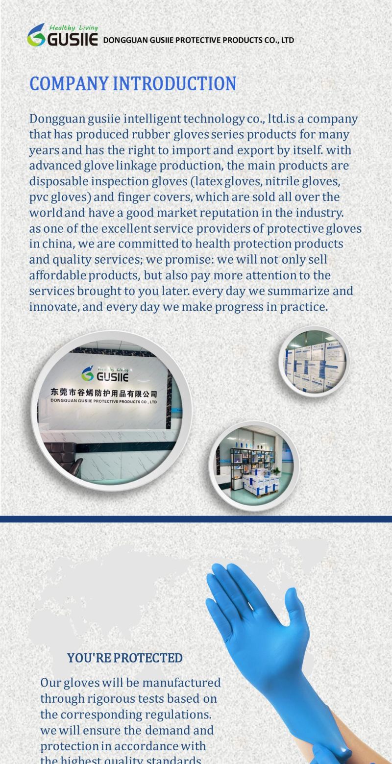 CE and FDA Certified Gloves Disposable Nitrile Tattoo Gloves