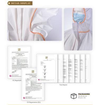 Hospital Surgical Usage Disposable Isolation Gown Clothing with Knitted Cuff