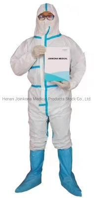 Type 4 Protective Coveralls with En14126 and En14605, Medical Protective Clothing