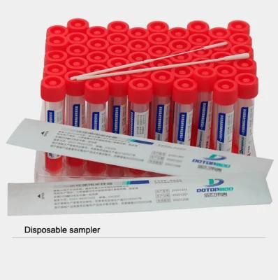 Disposable Medical Supplies Sampling Kit Virus Transport Medium Sample Tube with Flocking Swab
