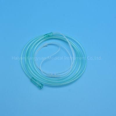 Medical Disposable Oxygen Nasal Cannula PVC Transparent Tube Medical Material Soft Tip Oxygen Therapy Device Oxygen Cannula Curved Prong