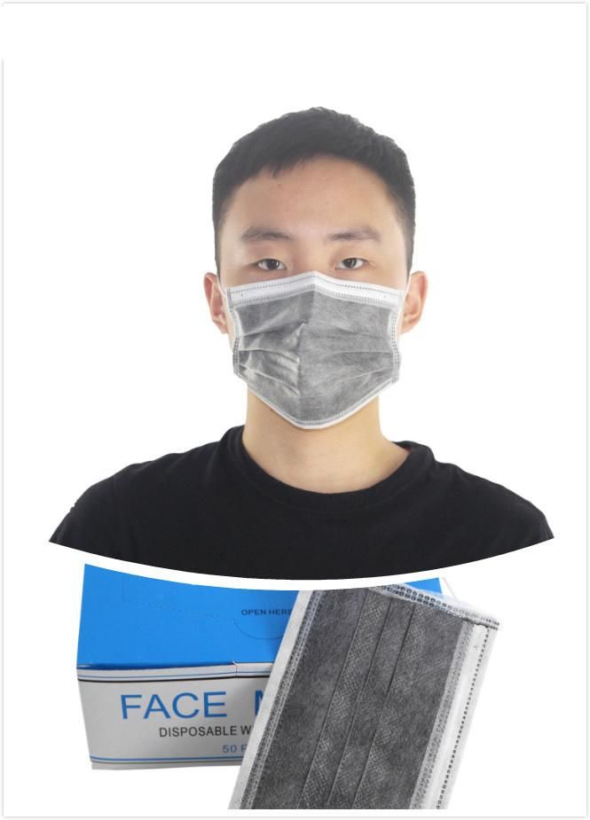 Disposable 3-Ply Non-Woven Medical Surgical Face Mask with Ear Loop or Tie on