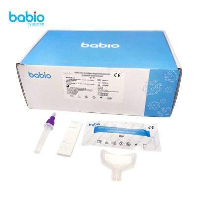 Factory Direct Sales CE Certification Antigen Rapid Detection Test Kit with Nasal Swab or Throat Swab or Salive Antigen Kit