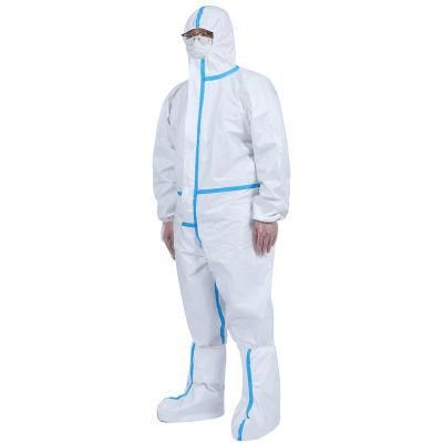 Disposable Medical Use Protective Clothing, Microporous Coverall and Isolation Gown SMS