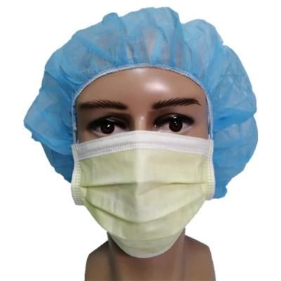 Blue PP Nonwoven Surgical Bouffant Cap Disposable Hair Cap