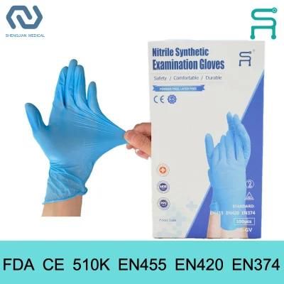 FDA CE Disposable Medical Nitrile Blend Examination Gloves