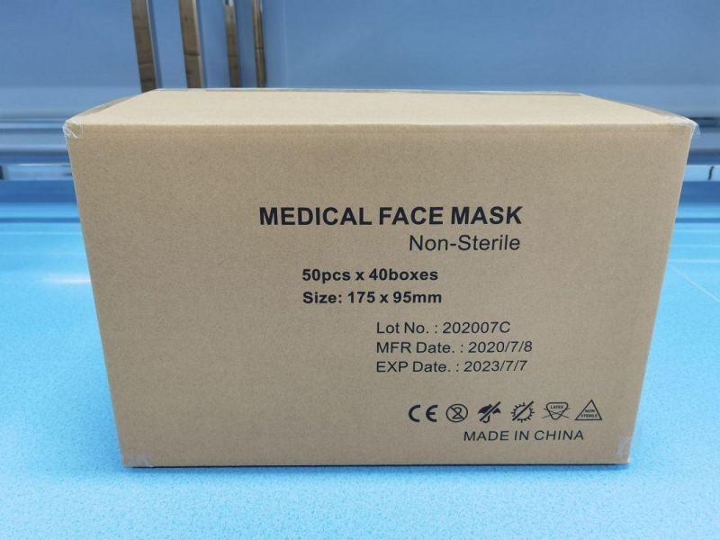 En 14683 Medical Face Mask 3ply Non Woven Mask