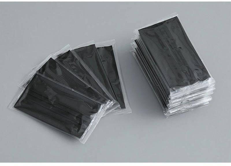 High Quality 3 Ply Disposable Anti Splash Dust Pm2.5 Virus FDA 510K CE En149 En14683 Approved Non-Woven Fabric Medical Earloop Black Color Face Mask