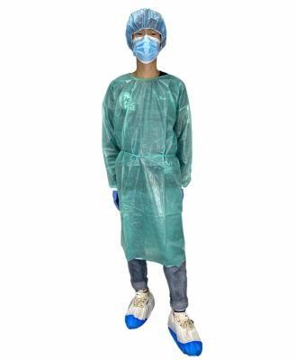 Fumo Isolation Non Woven Protective Breathable Disposable Long Sleeve Polypropylene Gown with Elastic Cuffs