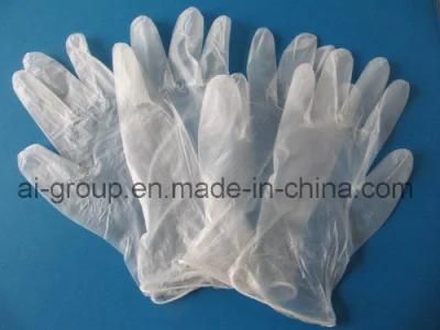 FDA Powder Free Disposable Vinyl Glove/PVC Gloves for Medical Use