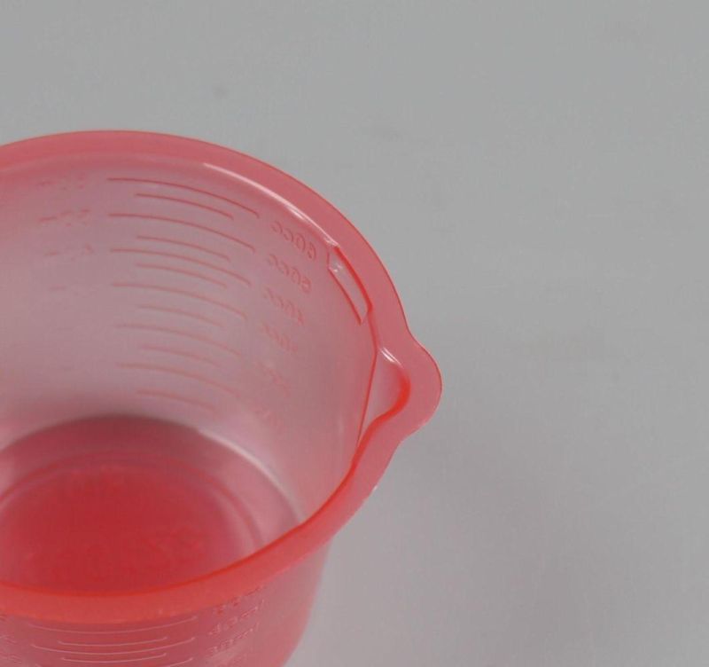 Medical Disposable Plastic Urine Medicine Red Cup
