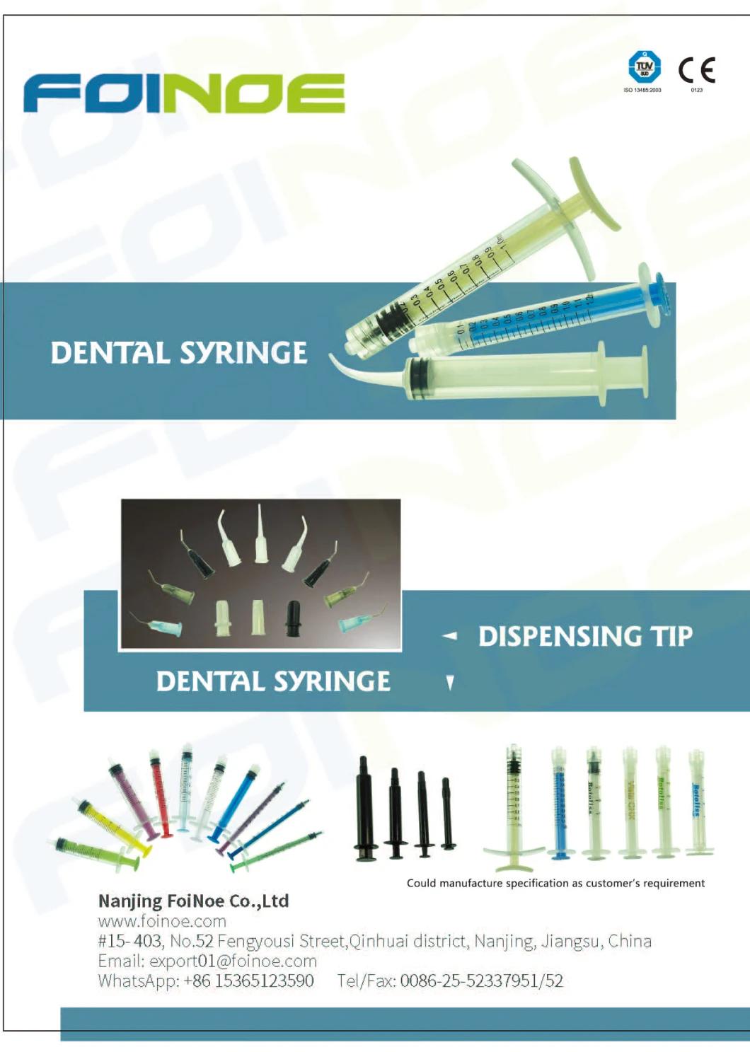 Disposable Plastic Triple Curved Dental 3 Ways Syringe for Oral