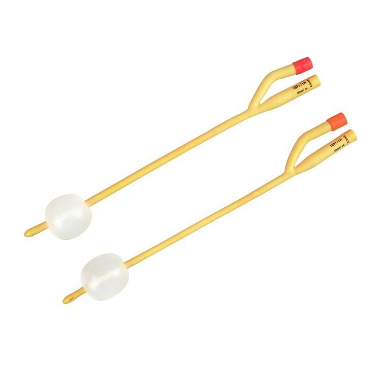 Disposable Latex Foley Catheter with Hard Valve Two Way Urinary Catheter
