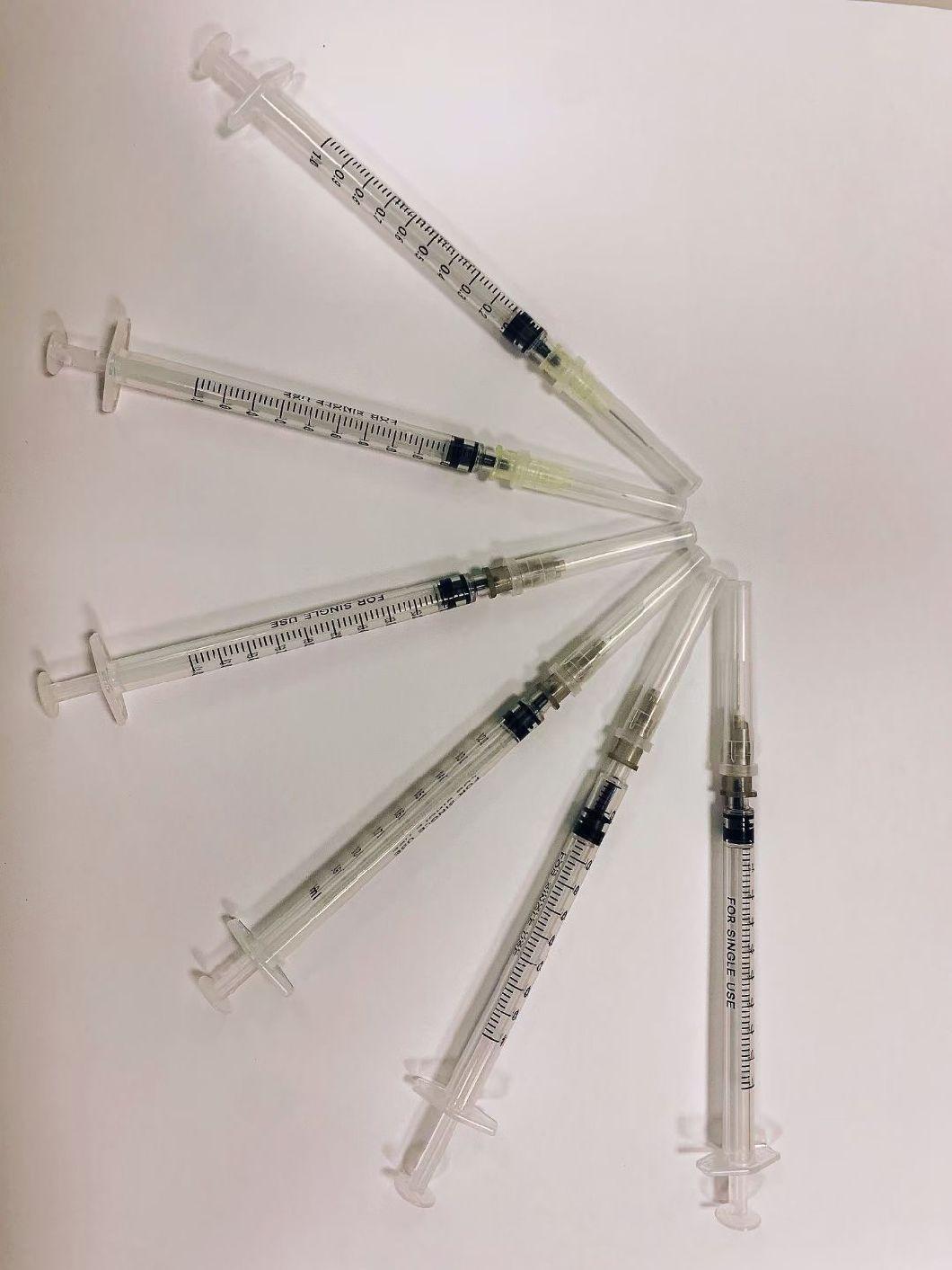 Disposable Medical Plastic Luer Lock Syringe with Needle or Without Needle