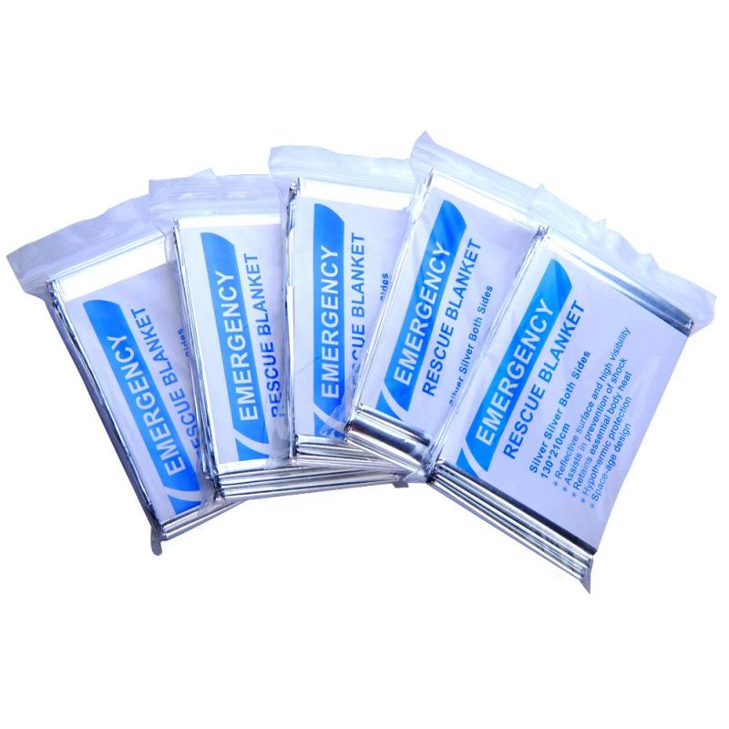 Waterproof Rescue Mylar Heavy Duty Foil Survival Easy Carry Bivvy Pocket Emergency Thermal Sleeping Bag with Drawstring Bag