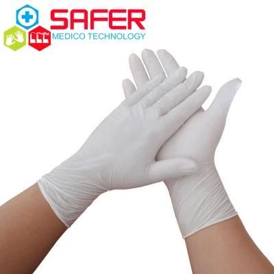 Latex Free Medical Disposable Examination White Nitrile Gloves