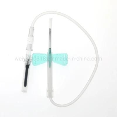 Disposable Hospital Butterfly Vacuum Blood Collection Needle with/Without Safety Clip Safety Type with CE ISO FDA