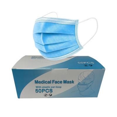 Non-Woven Nose Mask 3ply Factory Supply Safety Protective Disposable 3 Layers Surgical Face Mask
