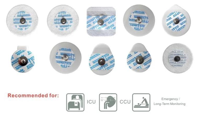 Non-Woven Round Disposable ECG Electrode for Hospital