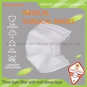 Kanghu Disposable 3 Ply Protective Facial Face Type Iir Surgical Medical Mask