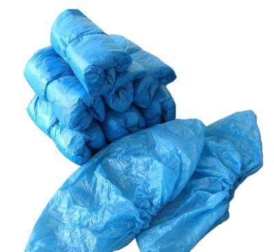 100PCS Disposable PE Blue Household Shoe Cover Non-Slip Wear-Resistant Dust-Proof Waterproof Shoe Cover