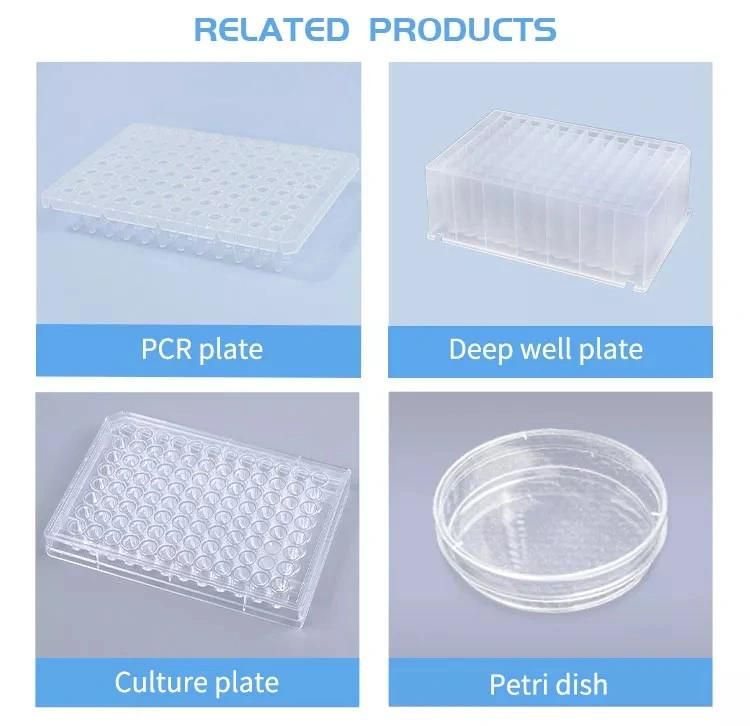 Transparent Polystyrene Flat Bottom 48 Well Cell Culture Plate Disposable