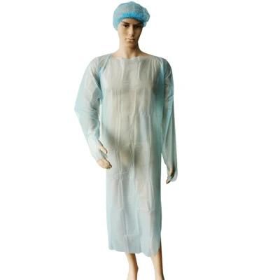 Wholesale Laboratory Dental Operation Disposable Non-Sterile Individual Packaging CPE Gowns with Thumb up