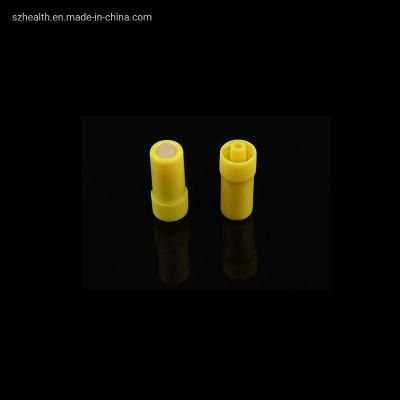 Factory Price and High Quality Yellow Heparin Cap Luer Plastic Disposable Cap