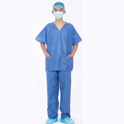 Non Woven Doctor Workwear Disposable Scrubs Isolation Medical Clothing Patient Gown