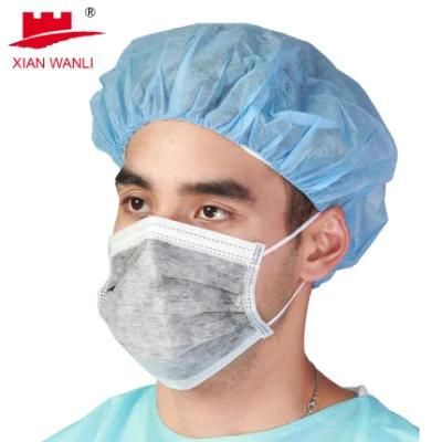 Disposable Non Woven Ear-Loop Face Mask 4layer with Activated Carbon