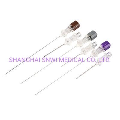 CE Certificated Disposable Medical Sterile Pencil Point Anesthesia Puncture Spinal Needle (18g-27g)