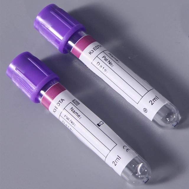 2ml Plastic Disposable Medical for Blood Routine Examination EDTA Vacuum Blood Collection Tube