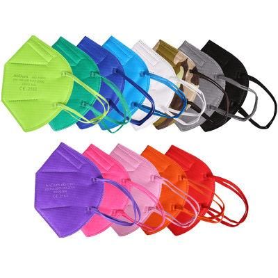 New Designed Colorful Disposable Respirator Filtering 5 Layer En 149 Face Mask FFP2 Color Mask