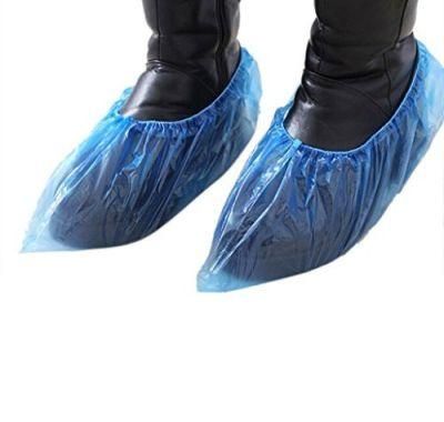 Machine Made Diposable PE Elastic Fold Water Proof and Anti Dust Shoe Cover