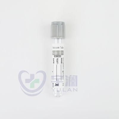 Disposable Pet Vacuum Blood Collection Tube Grey Cap Sodium Fluoride EDTA K2 Glucose Tube