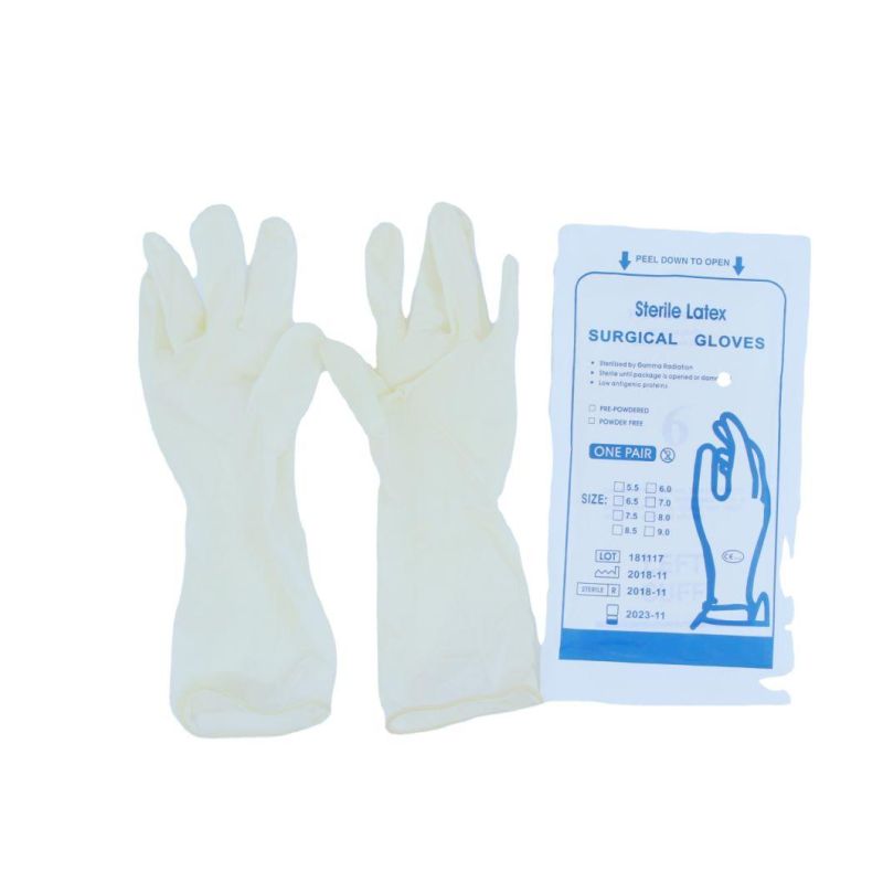 Manufacture Medical Sterile Latex Surgical Gloves Malaysia 100% Natural Latex