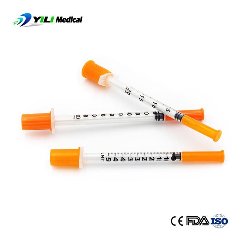 1ml Sterile Insulin Pen Syringe with Needle for Single Use
