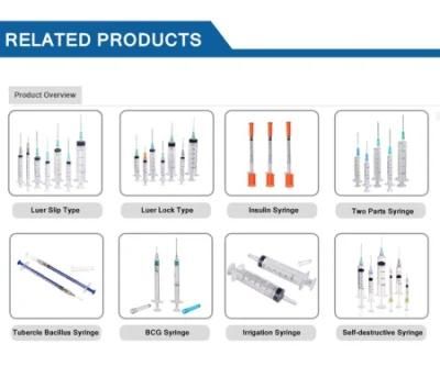 Sterile Syringes for Single Use Disposable Vaccine Syringe Self-Destruct Type 2ml 5ml 10ml