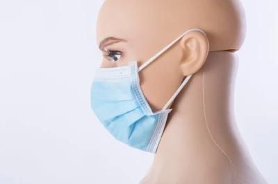 Disposable 3 Ply Earloop Blue Colour Face Masks Non-Woven Disposable Face Masks