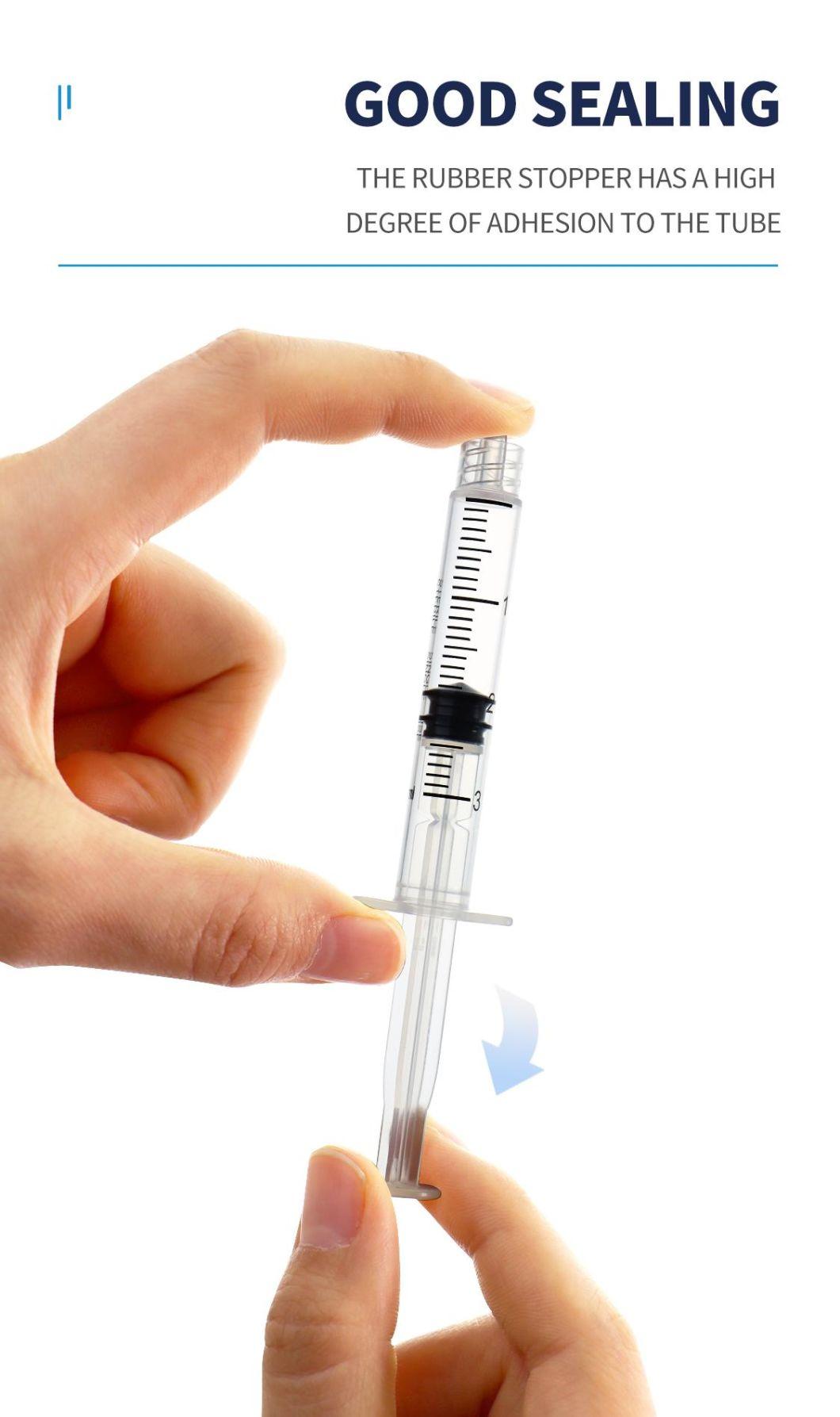 Wego Sterile Hypodermic Syringes Manufacturer Disposable Luer Slip Syringe 1ml with Needle
