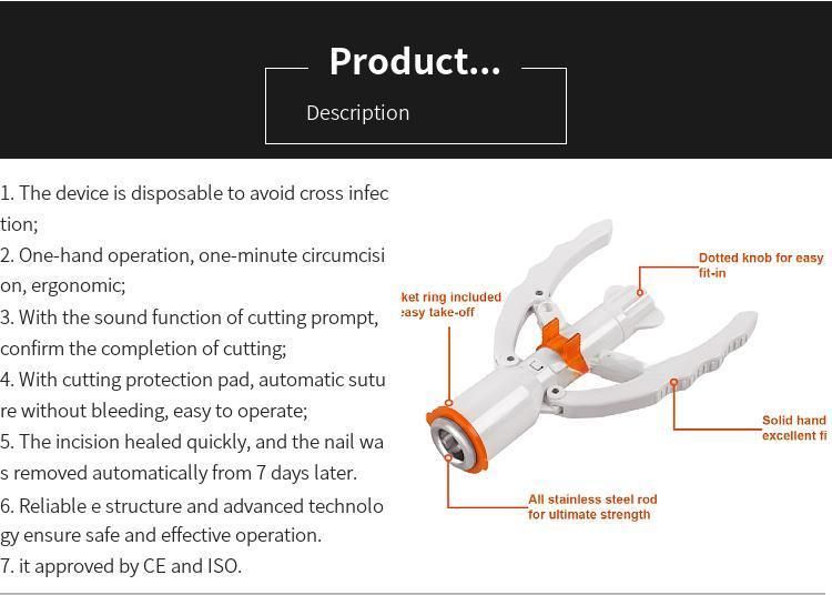 Hot Sale One-Time Use of Incised Sutures with Excessive Length of Foreskin Stapler