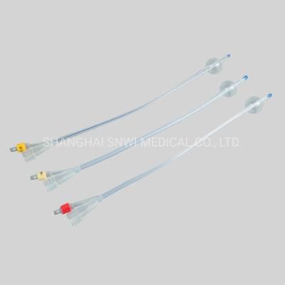 Disposable Medical Sterile Silicone Balloon Catheter 2-Way Silicone Foley Tube