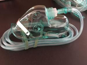 Medical Grade PVC Oxygen Mask with Adjustable Nose Clip