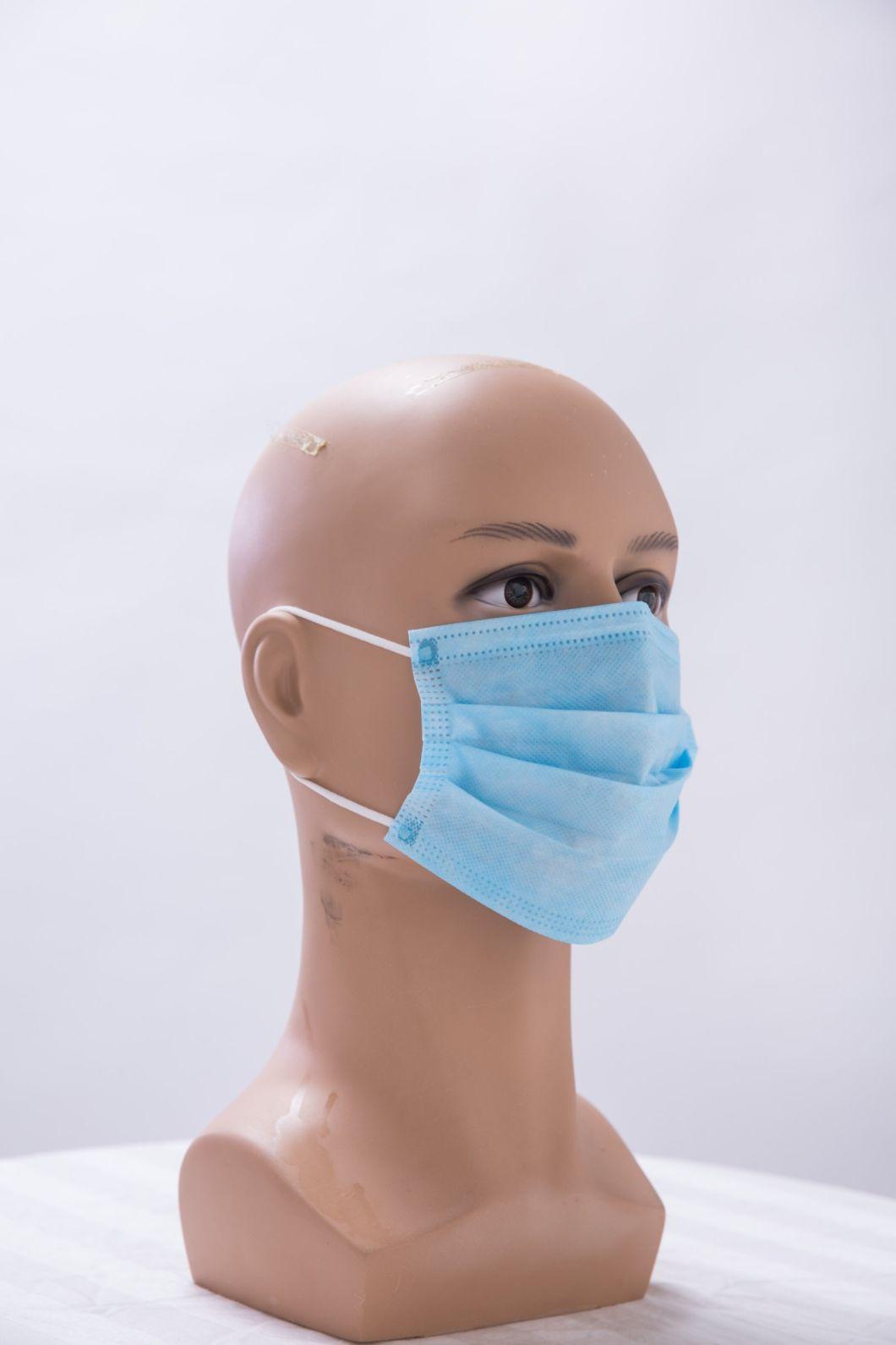Disposable Protective 3 Ply Non-Woven Face Mask for Dust Virus