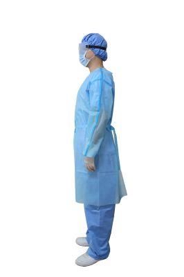 Low Price Non Sterile PP Isolation Gowns Disposable Isolation Coveralls with Blue Tape Sealing